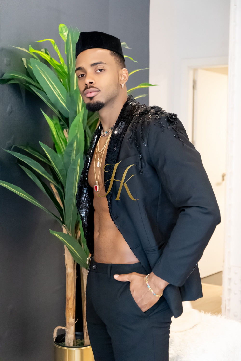 Handmade Custom velvet blazer Men's Suit with Sheer Velvet Lapel - Elevate Formal Style | KAYIB - kayibstrore