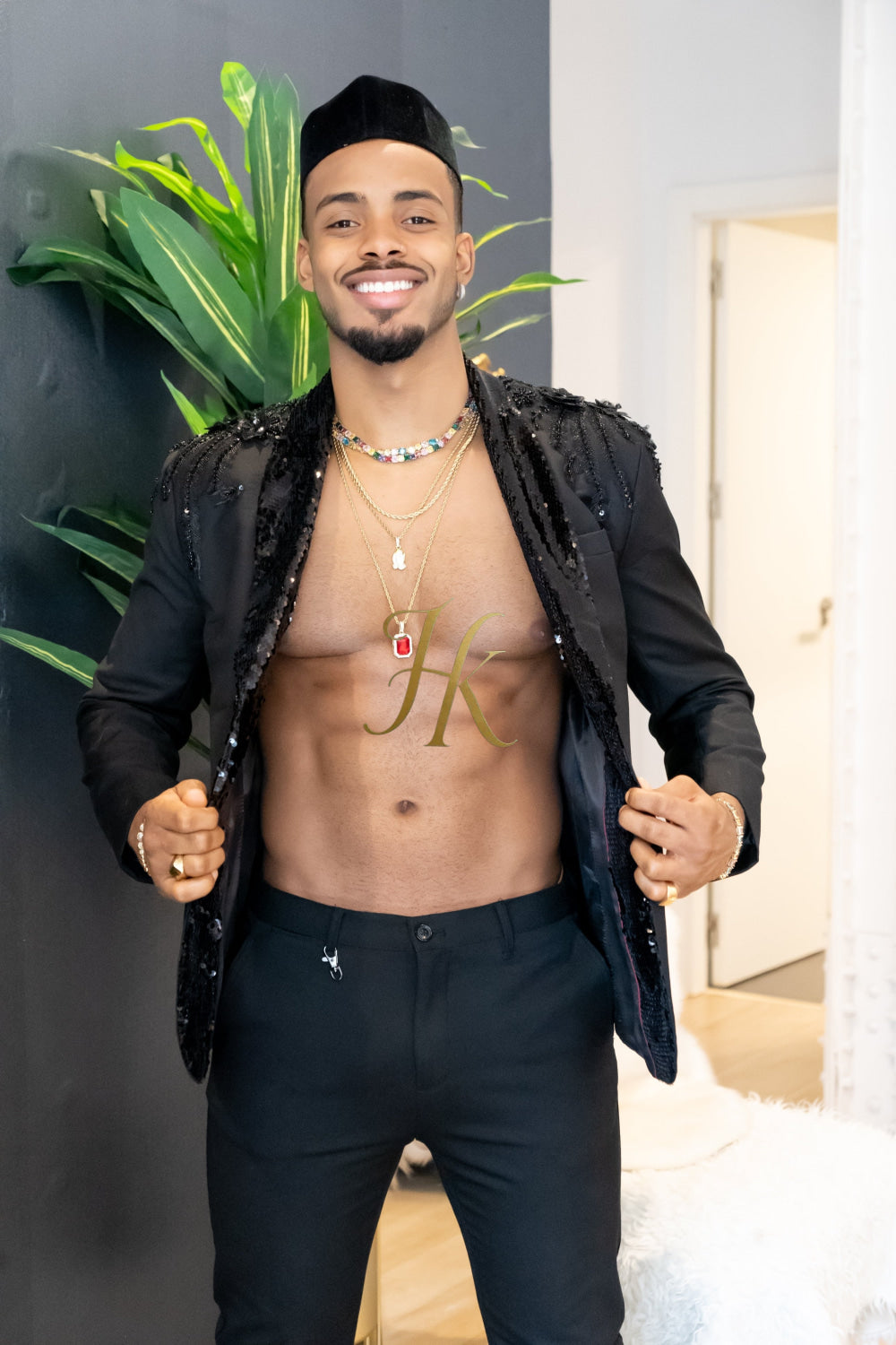 Handmade Custom velvet blazer Men's Suit with Sheer Velvet Lapel - Elevate Formal Style | KAYIB - kayibstrore