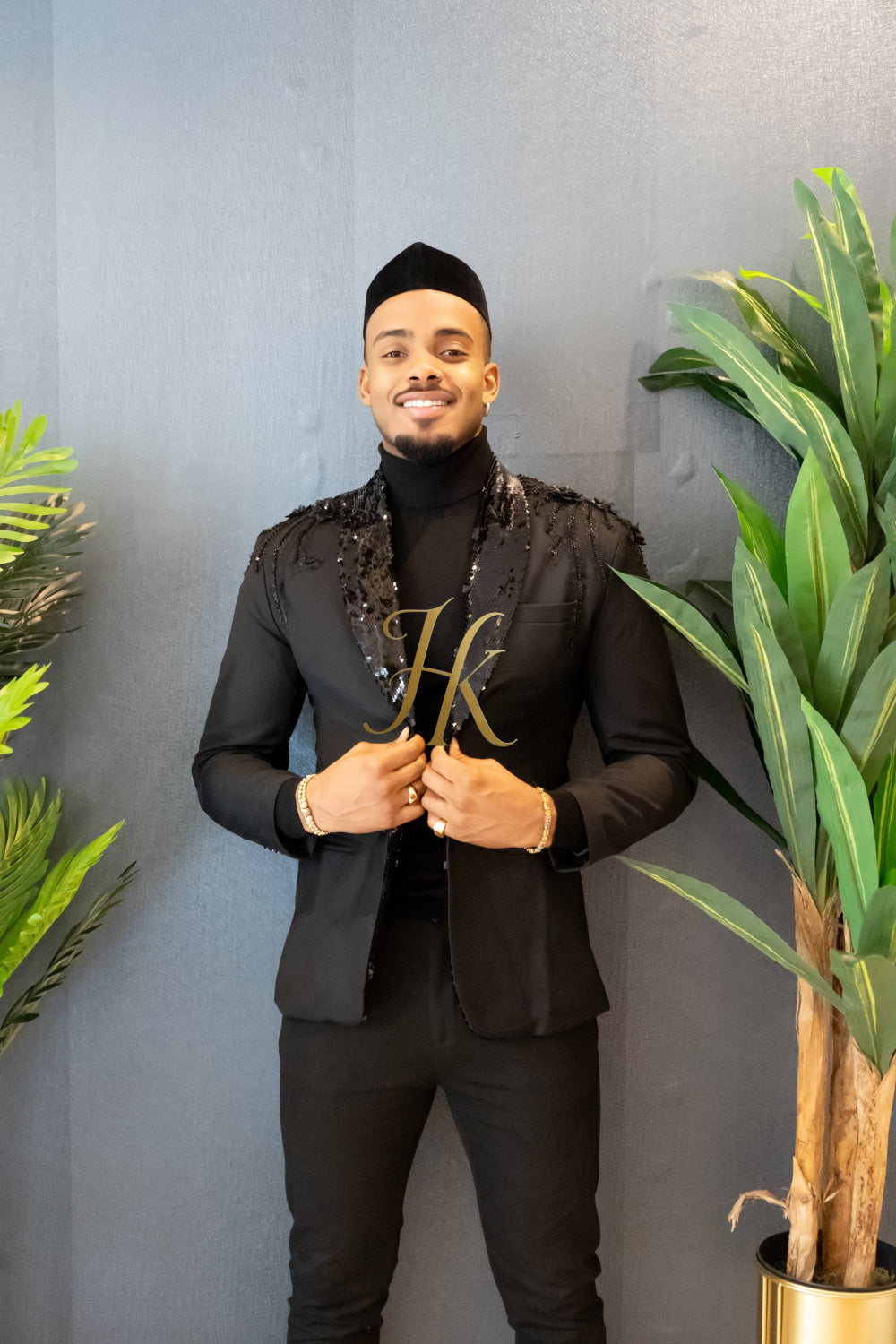 Handmade Custom velvet blazer Men's Suit with Sheer Velvet Lapel - Elevate Formal Style | KAYIB - kayibstrore