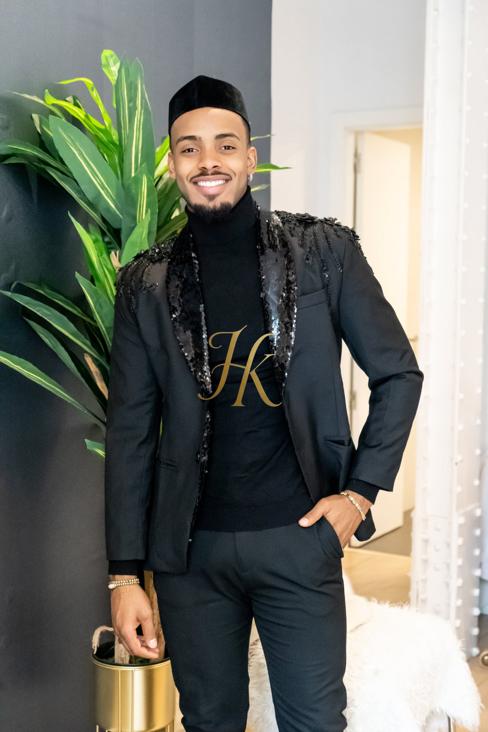 Handmade Custom velvet blazer Men's Suit with Sheer Velvet Lapel - Elevate Formal Style | KAYIB - kayibstrore