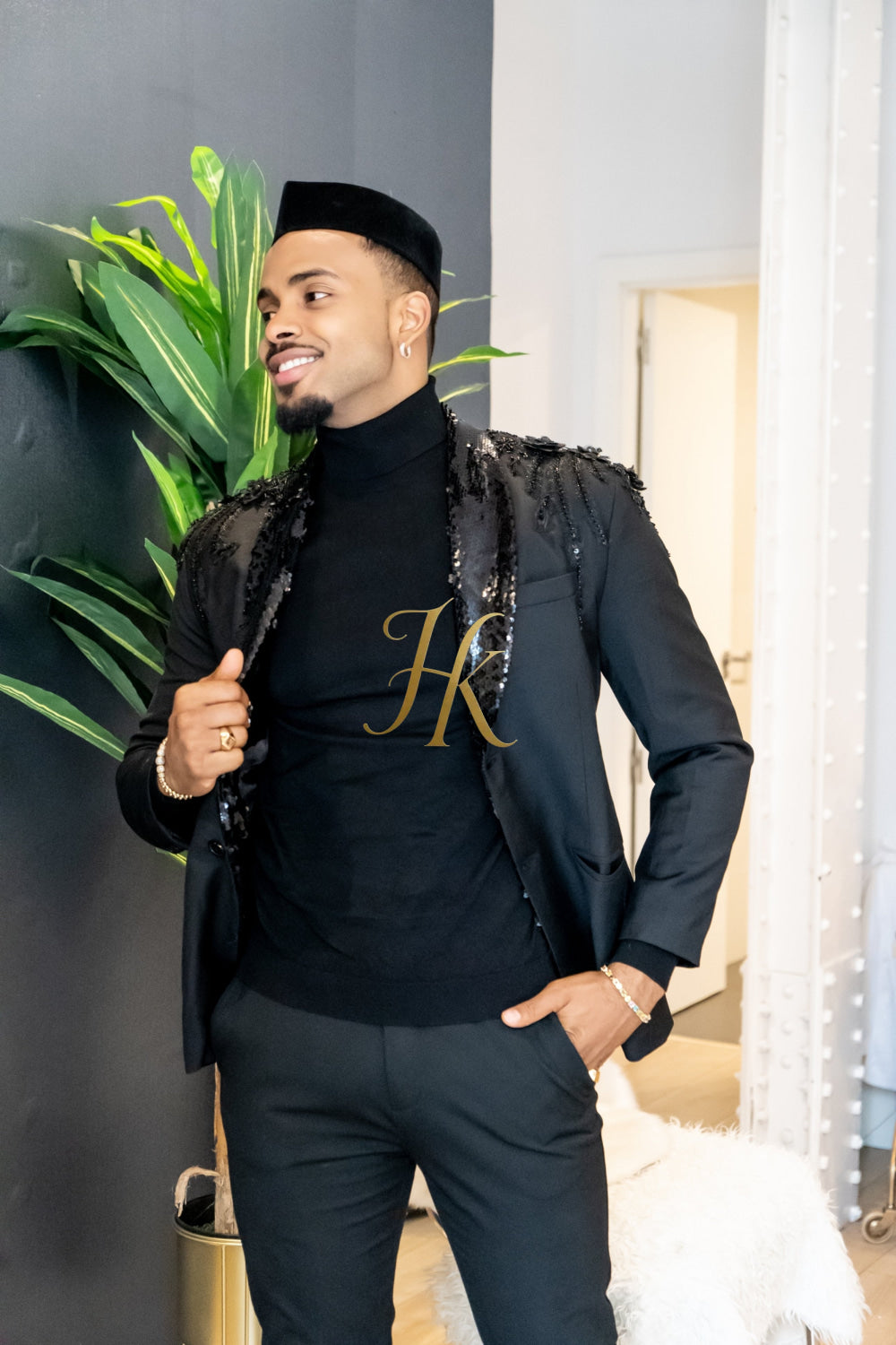 Handmade Custom velvet blazer Men's Suit with Sheer Velvet Lapel - Elevate Formal Style | KAYIB - kayibstrore