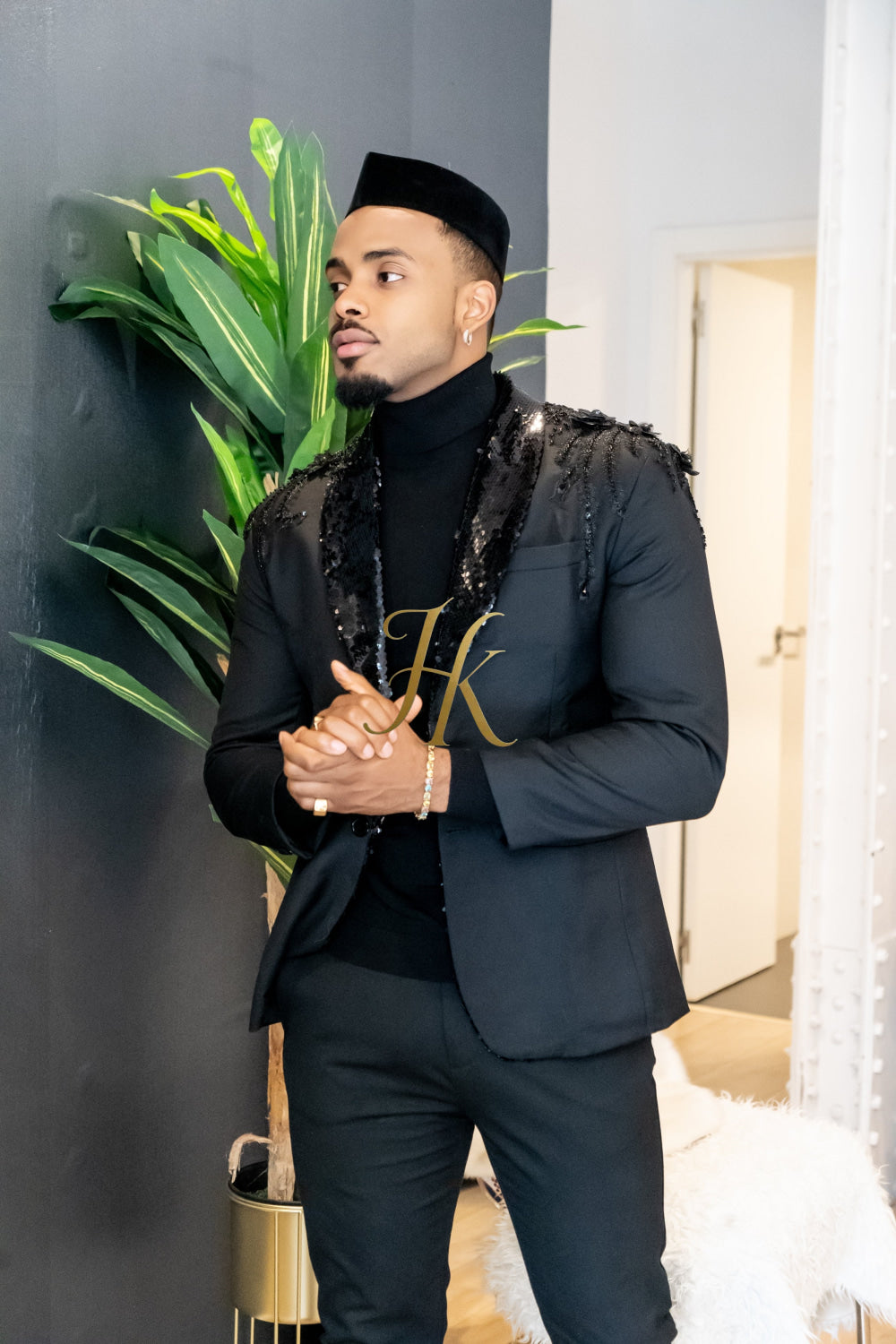Handmade Custom velvet blazer Men's Suit with Sheer Velvet Lapel - Elevate Formal Style | KAYIB - kayibstrore