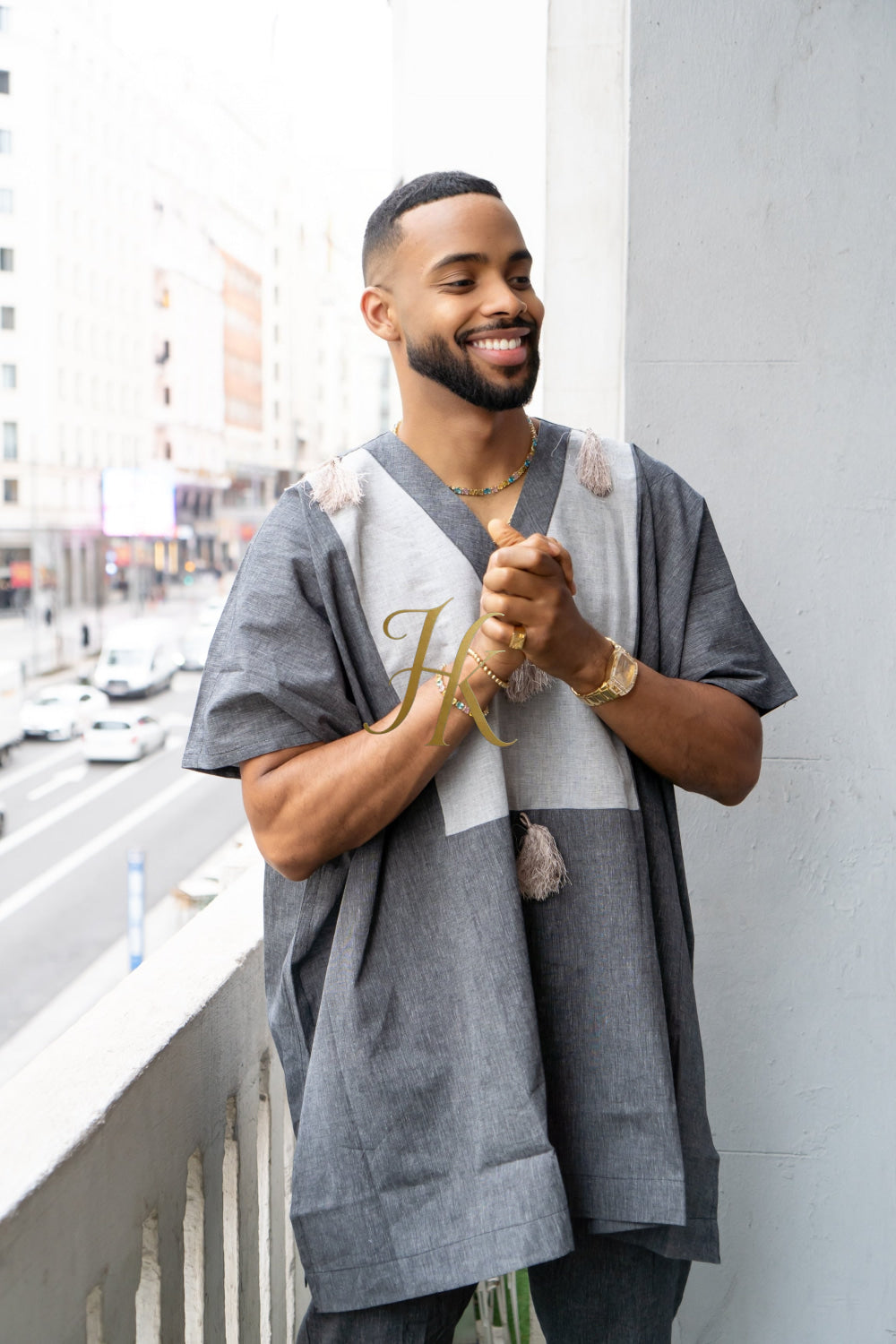 Luxury Elysian Linen: Handcrafted Kimono-Inspired Men's Top - kayibstrore