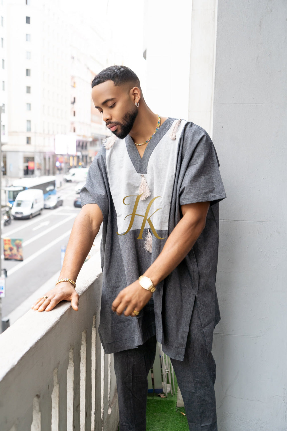Luxury Elysian Linen: Handcrafted Kimono-Inspired Men's Top - kayibstrore