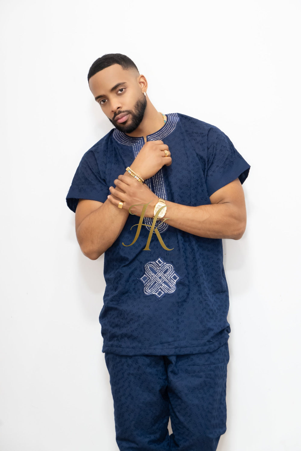 Luxury Men's Lace Two-Piece Clothing: Sophisticated & Versatile Ensemble - kayibstrore
