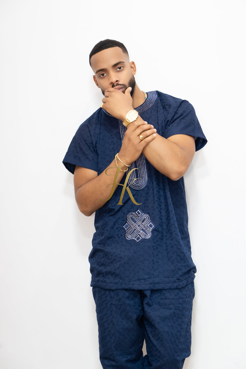 Luxury Men's Lace Two-Piece Clothing: Sophisticated & Versatile Ensemble - kayibstrore