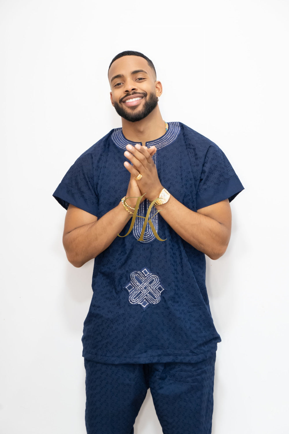Luxury Men's Lace Two-Piece Clothing: Sophisticated & Versatile Ensemble - kayibstrore