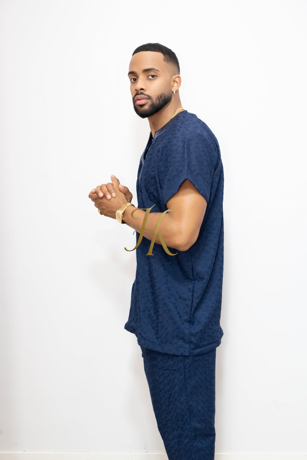 Luxury Men's Lace Two-Piece Clothing: Sophisticated & Versatile Ensemble - kayibstrore