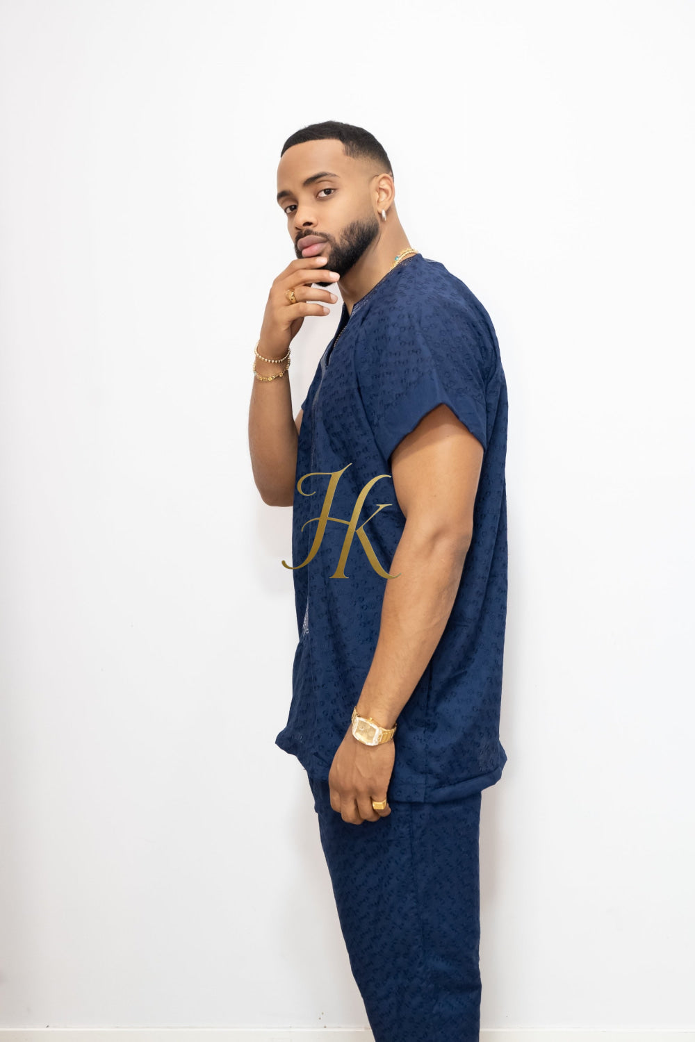 Luxury Men's Lace Two-Piece Clothing: Sophisticated & Versatile Ensemble - kayibstrore