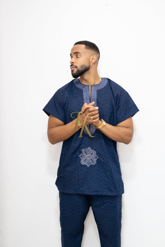 Luxury Men's Lace Two-Piece Clothing: Sophisticated & Versatile Ensemble - kayibstrore
