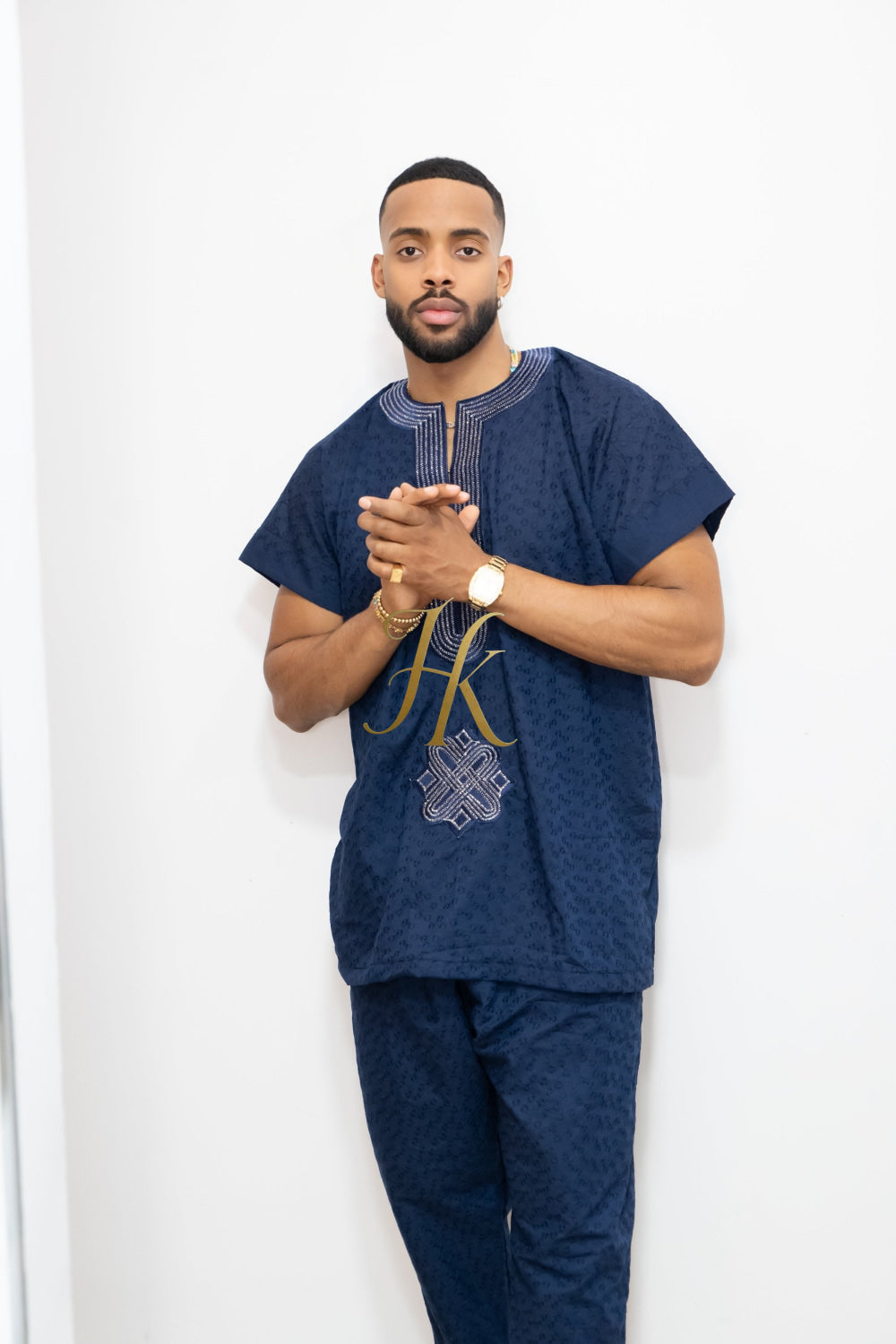Luxury Men's Lace Two-Piece Clothing: Sophisticated & Versatile Ensemble - kayibstrore