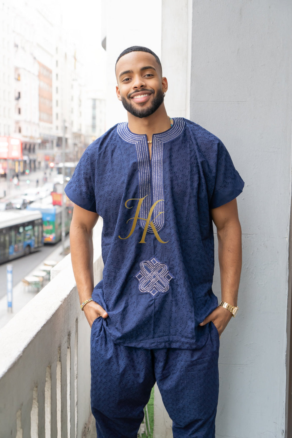Luxury Men's Lace Two-Piece Clothing: Sophisticated & Versatile Ensemble - kayibstrore
