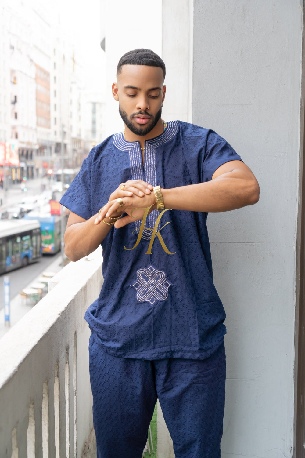 Luxury Men's Lace Two-Piece Clothing: Sophisticated & Versatile Ensemble - kayibstrore