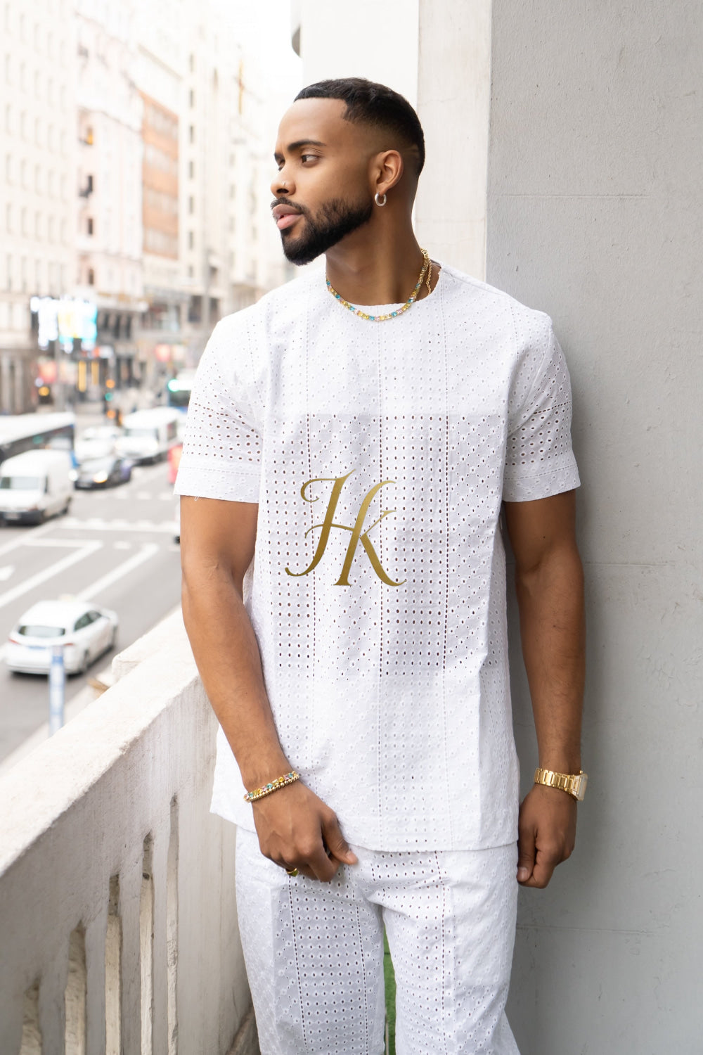 Summer Luxury Men's Lace Two-Piece Clothing: Sophisticated & Versatile Ensemble - kayibstrore