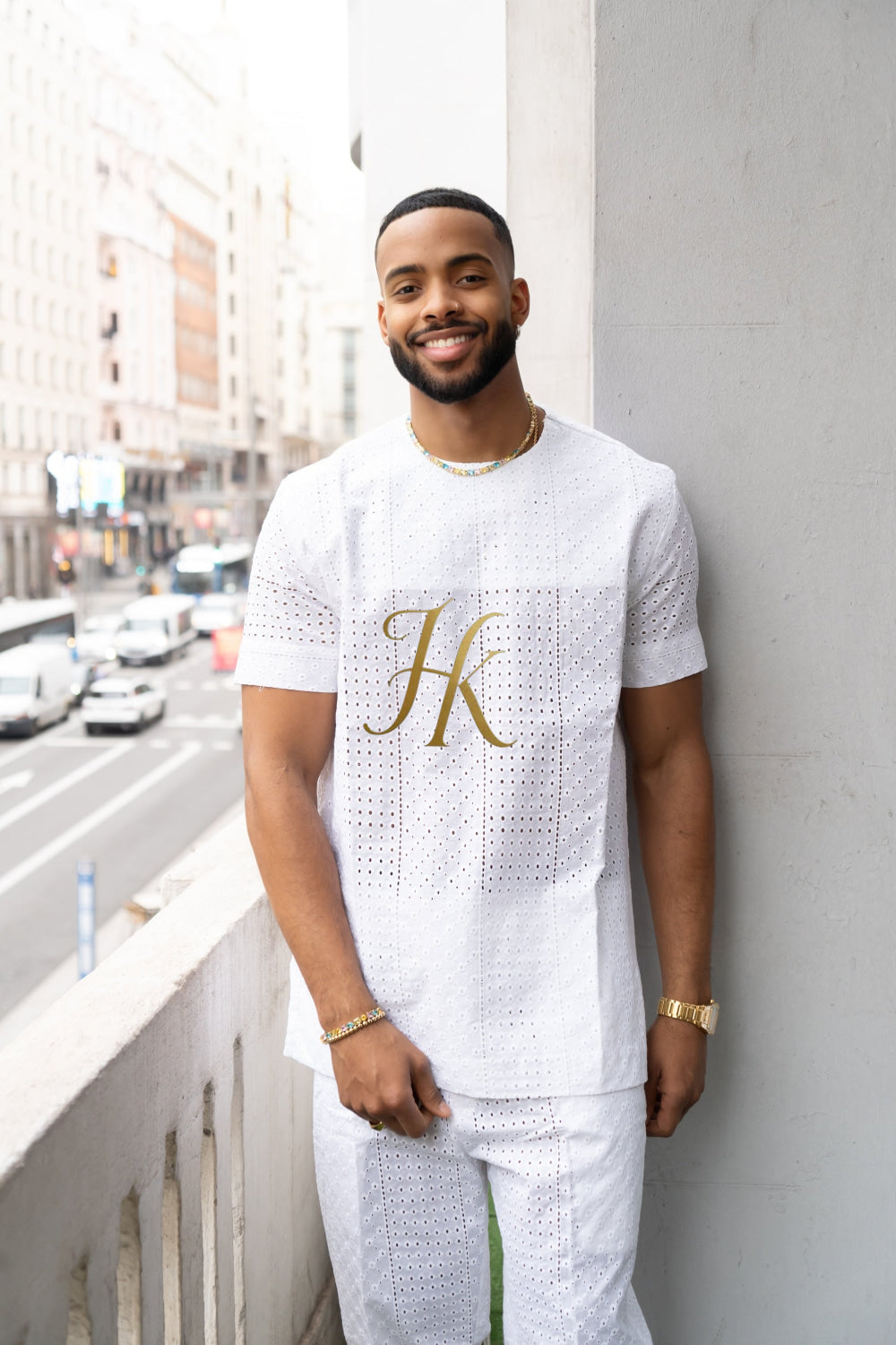 Summer Luxury Men's Lace Two-Piece Clothing: Sophisticated & Versatile Ensemble - kayibstrore