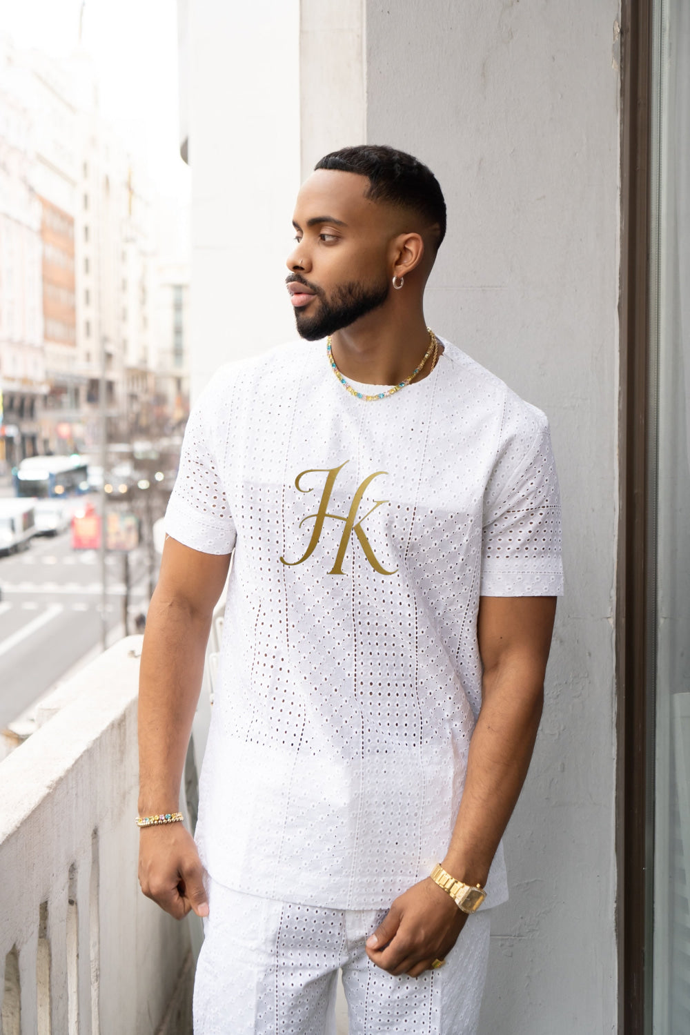 Summer Luxury Men's Lace Two-Piece Clothing: Sophisticated & Versatile Ensemble - kayibstrore