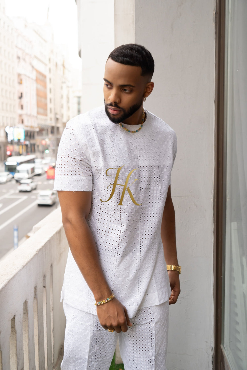 Summer Luxury Men's Lace Two-Piece Clothing: Sophisticated & Versatile Ensemble - kayibstrore