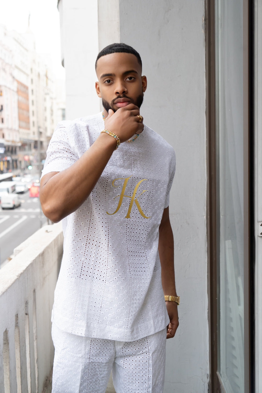 Summer Luxury Men's Lace Two-Piece Clothing: Sophisticated & Versatile Ensemble - kayibstrore