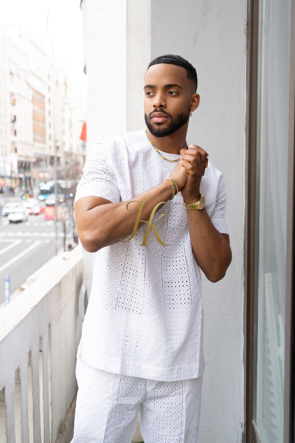 Summer Luxury Men's Lace Two-Piece Clothing: Sophisticated & Versatile Ensemble - kayibstrore