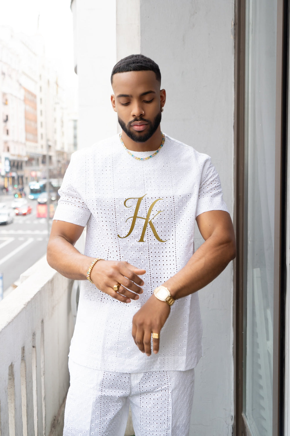 Summer Luxury Men's Lace Two-Piece Clothing: Sophisticated & Versatile Ensemble - kayibstrore