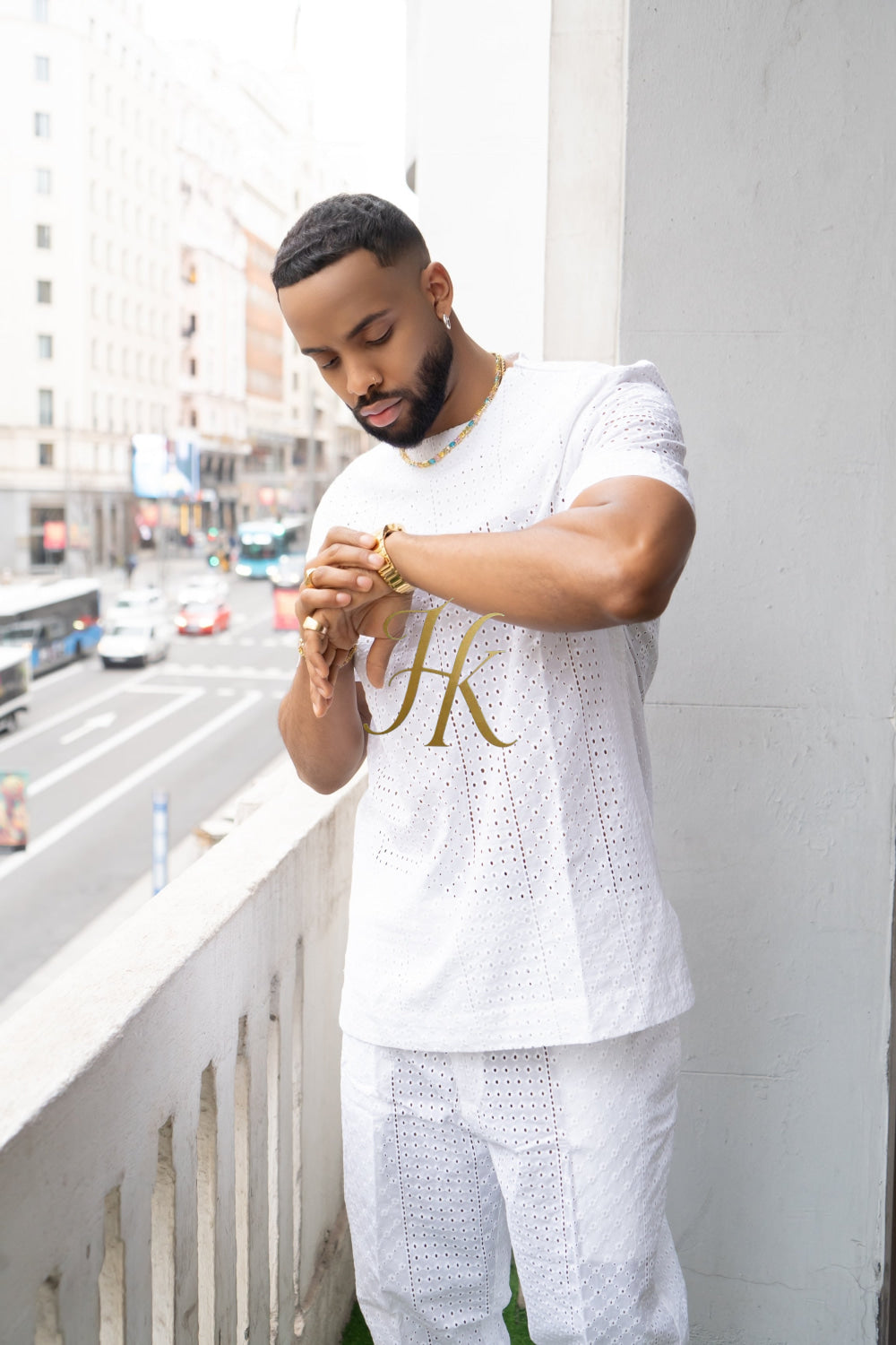 Summer Luxury Men's Lace Two-Piece Clothing: Sophisticated & Versatile Ensemble - kayibstrore