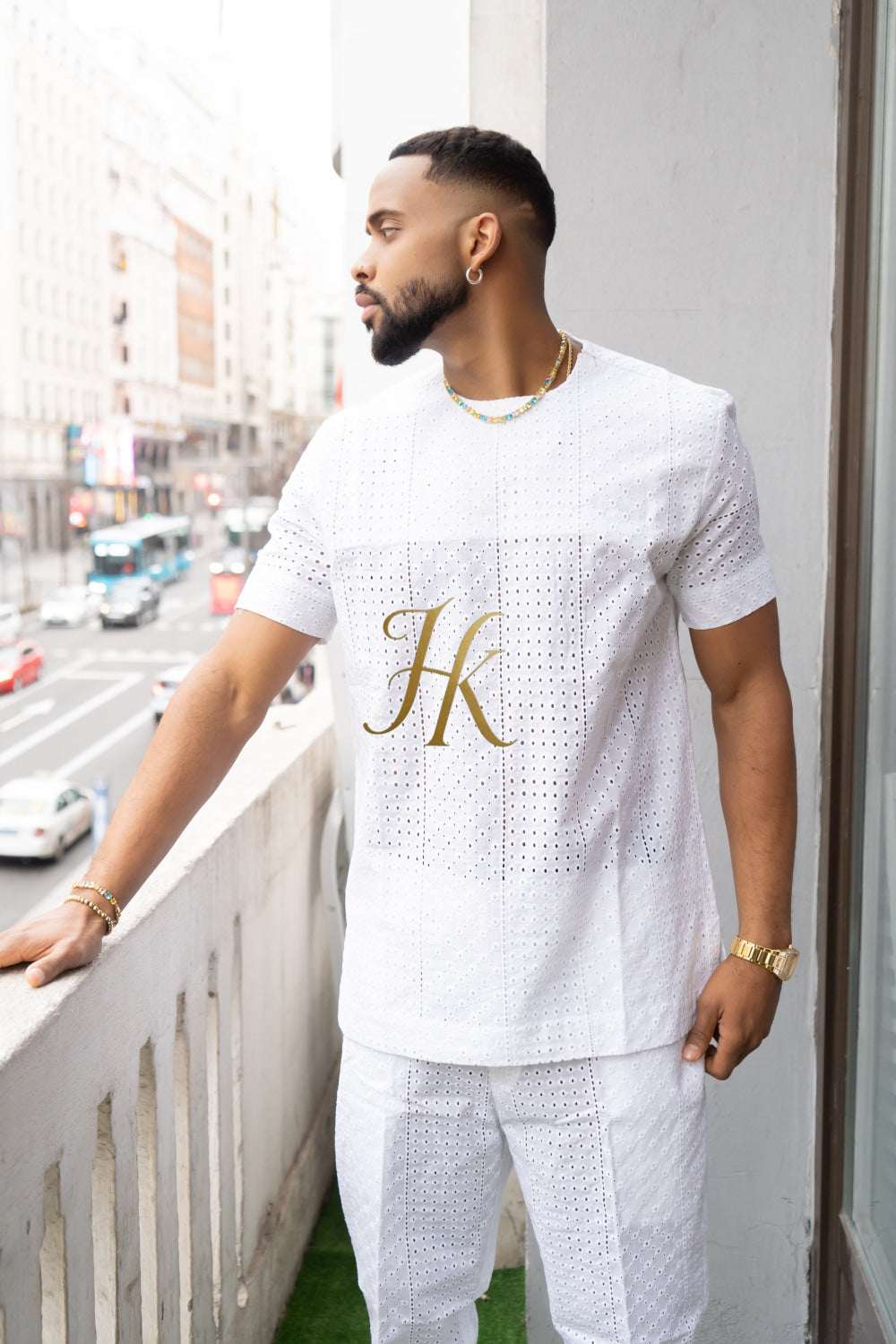 Summer Luxury Men's Lace Two-Piece Clothing: Sophisticated & Versatile Ensemble - kayibstrore