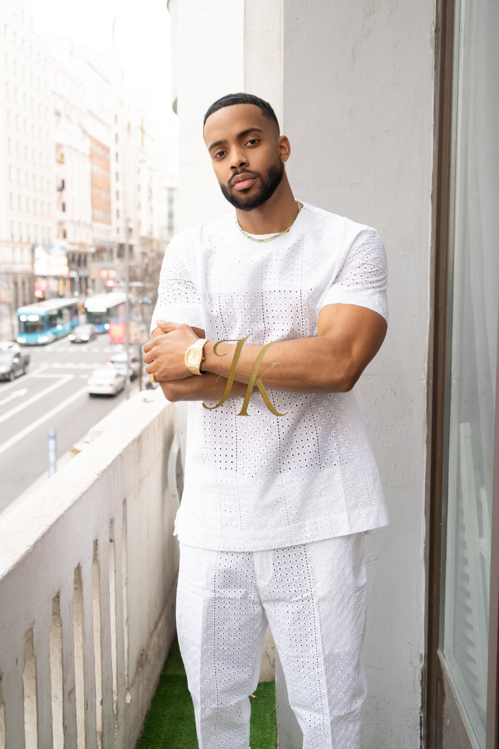 Summer Luxury Men's Lace Two-Piece Clothing: Sophisticated & Versatile Ensemble - kayibstrore