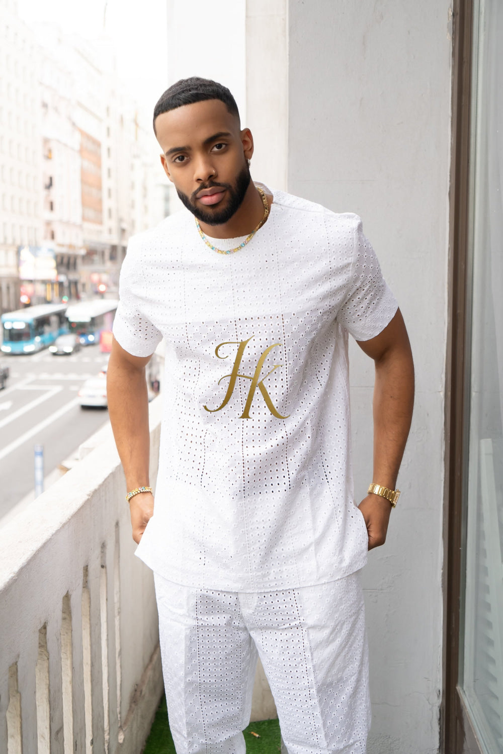 Summer Luxury Men's Lace Two-Piece Clothing: Sophisticated & Versatile Ensemble - kayibstrore