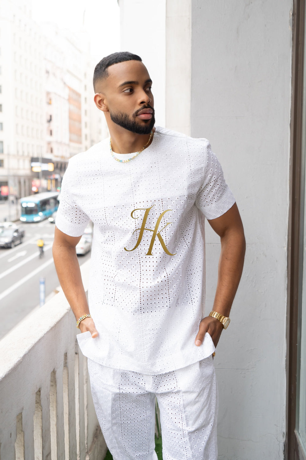 Summer Luxury Men's Lace Two-Piece Clothing: Sophisticated & Versatile Ensemble - kayibstrore