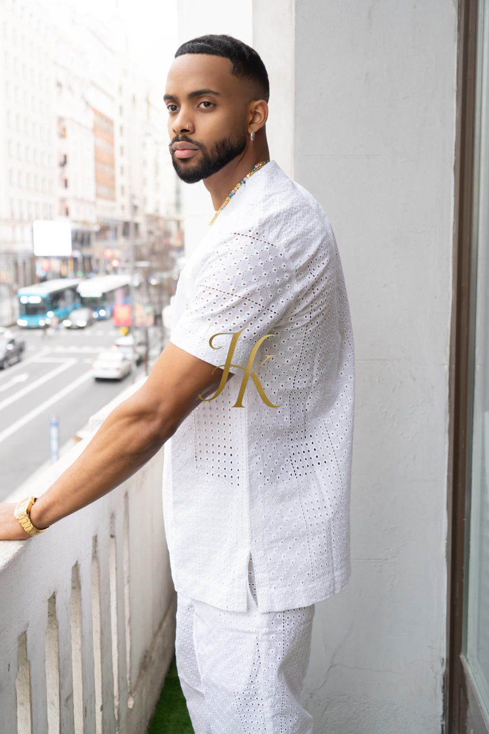 Summer Luxury Men's Lace Two-Piece Clothing: Sophisticated & Versatile Ensemble - kayibstrore