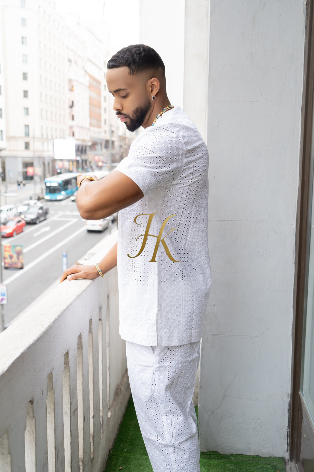 Summer Luxury Men's Lace Two-Piece Clothing: Sophisticated & Versatile Ensemble - kayibstrore