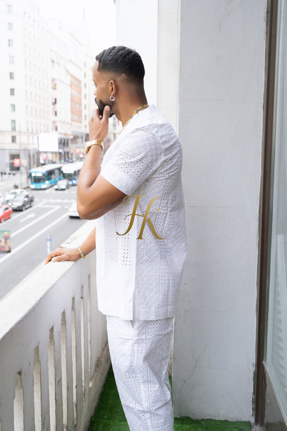 Summer Luxury Men's Lace Two-Piece Clothing: Sophisticated & Versatile Ensemble - kayibstrore