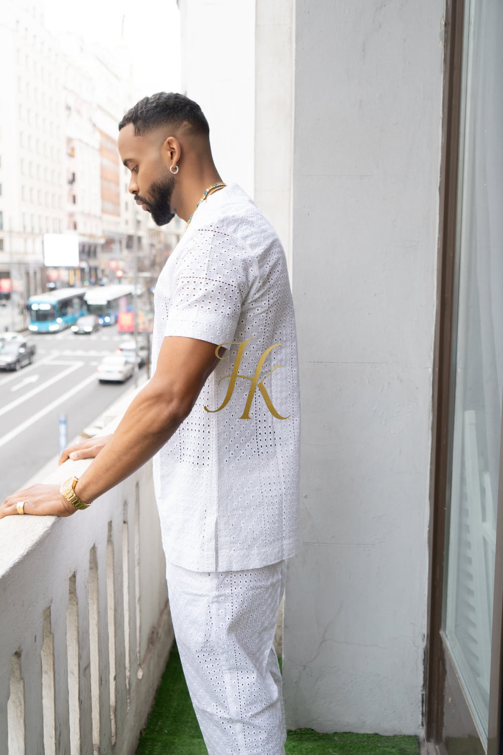 Summer Luxury Men's Lace Two-Piece Clothing: Sophisticated & Versatile Ensemble - kayibstrore