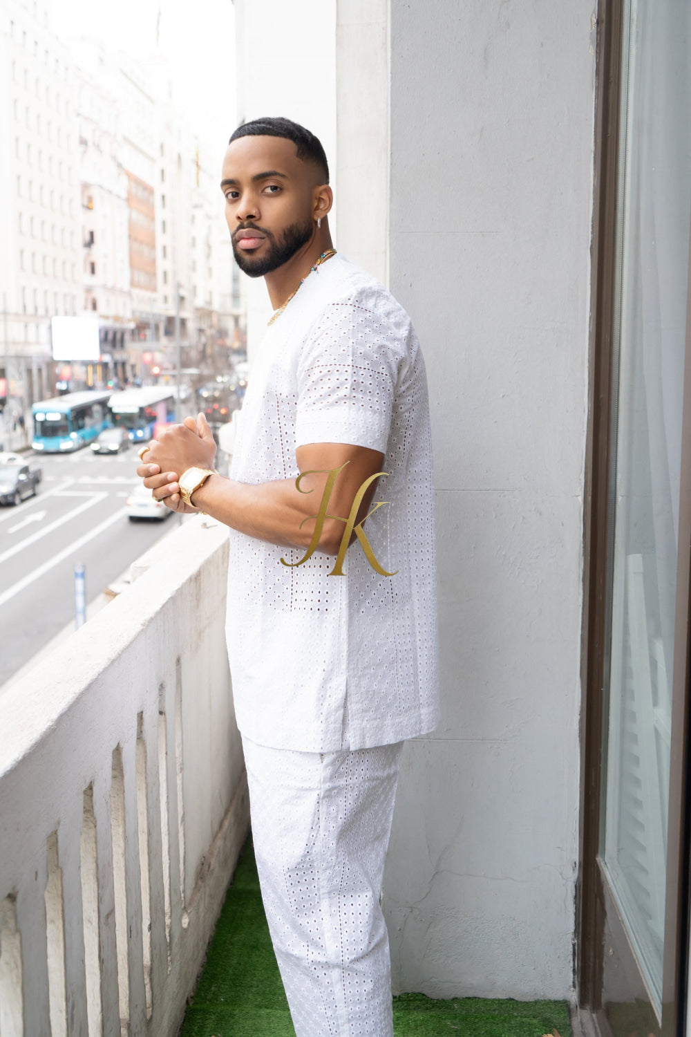 Summer Luxury Men's Lace Two-Piece Clothing: Sophisticated & Versatile Ensemble - kayibstrore