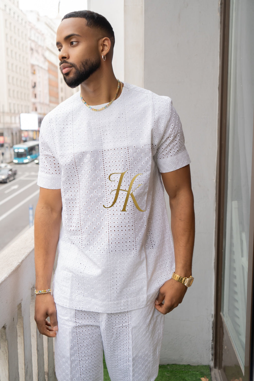 Summer Luxury Men's Lace Two-Piece Clothing: Sophisticated & Versatile Ensemble - kayibstrore