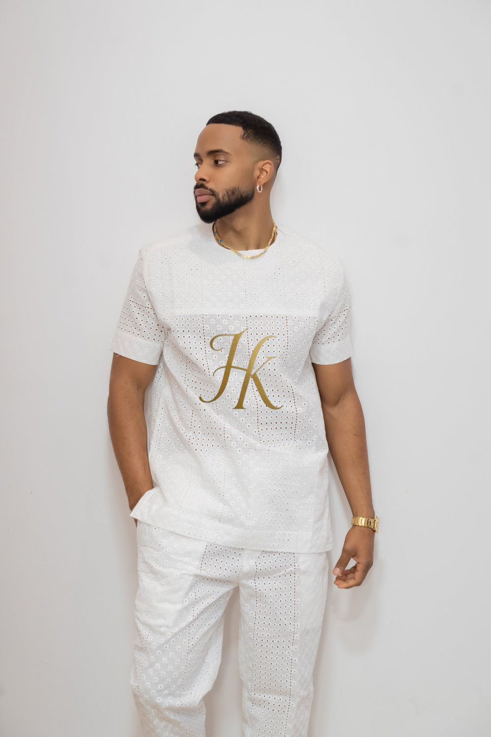 Summer Luxury Men's Lace Two-Piece Clothing: Sophisticated & Versatile Ensemble - kayibstrore