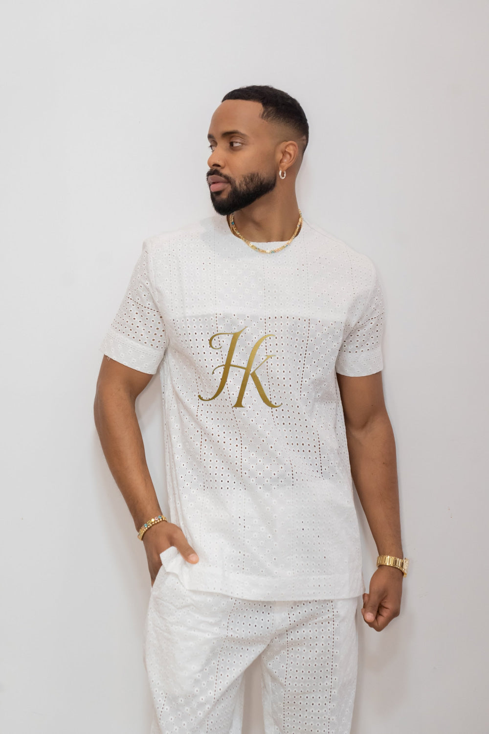 Summer Luxury Men's Lace Two-Piece Clothing: Sophisticated & Versatile Ensemble - kayibstrore