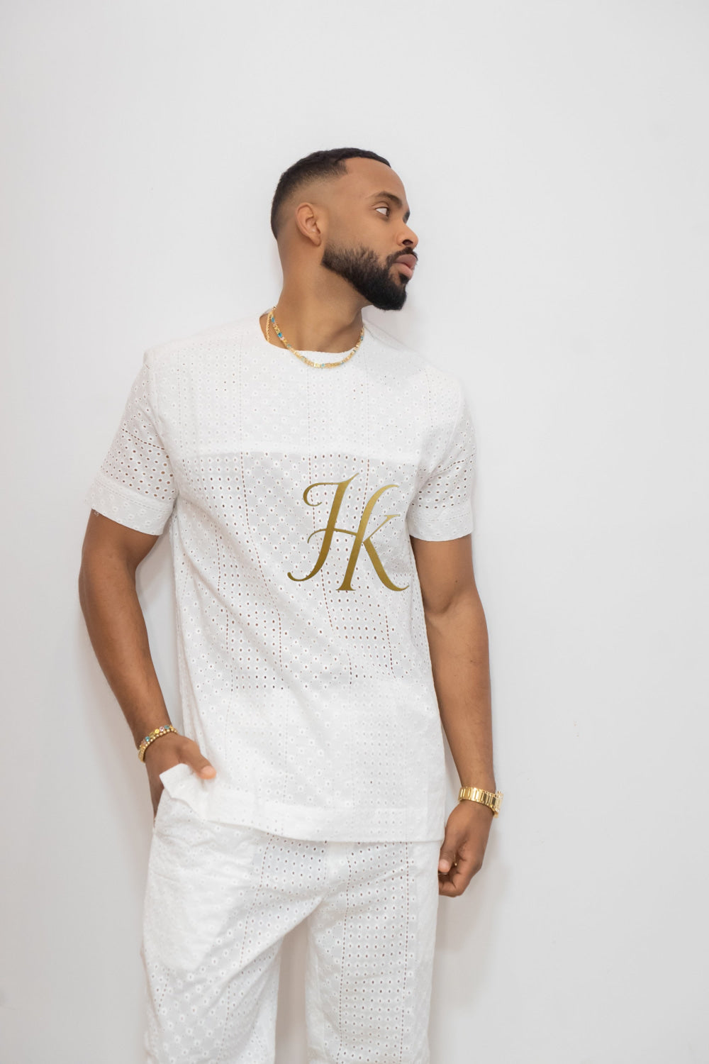 Summer Luxury Men's Lace Two-Piece Clothing: Sophisticated & Versatile Ensemble - kayibstrore
