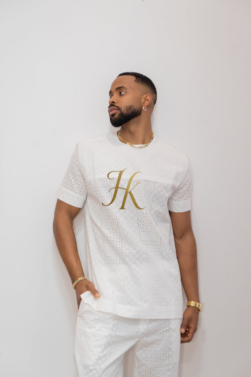 Summer Luxury Men's Lace Two-Piece Clothing: Sophisticated & Versatile Ensemble - kayibstrore