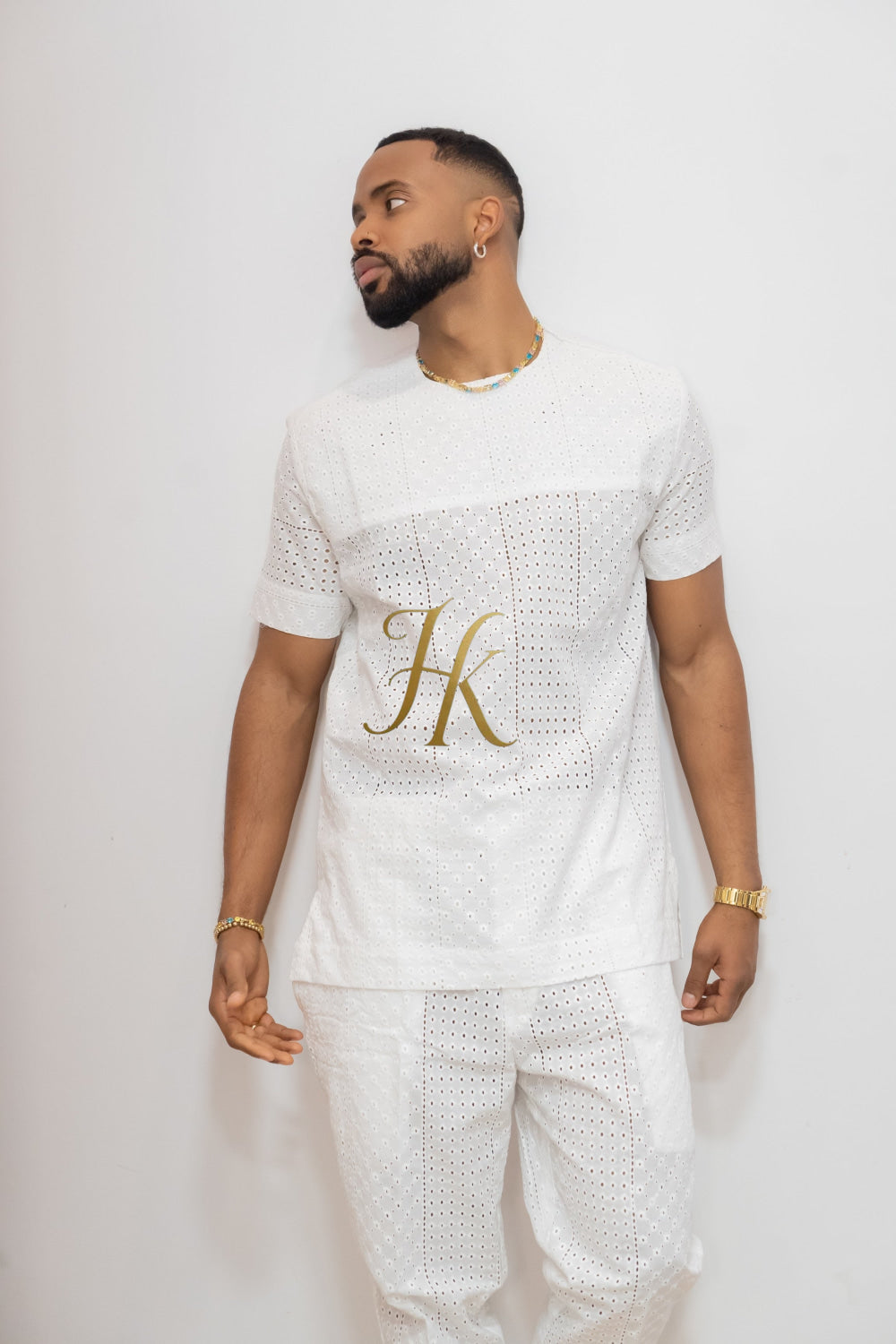 Summer Luxury Men's Lace Two-Piece Clothing: Sophisticated & Versatile Ensemble - kayibstrore
