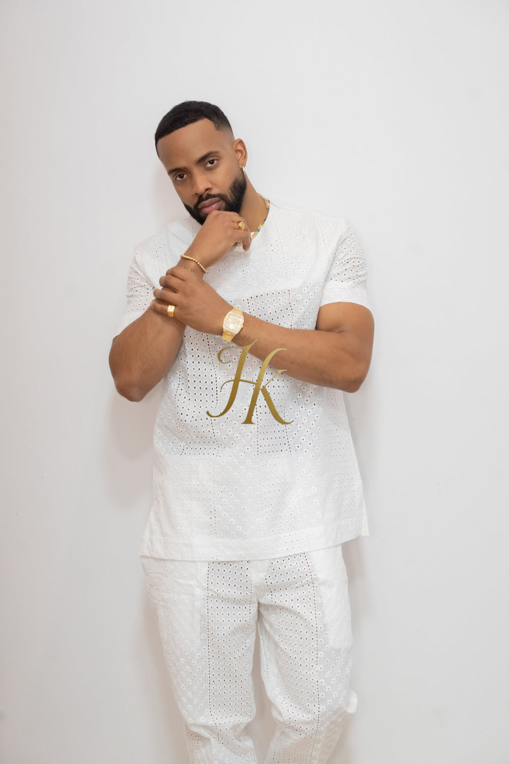 Summer Luxury Men's Lace Two-Piece Clothing: Sophisticated & Versatile Ensemble - kayibstrore