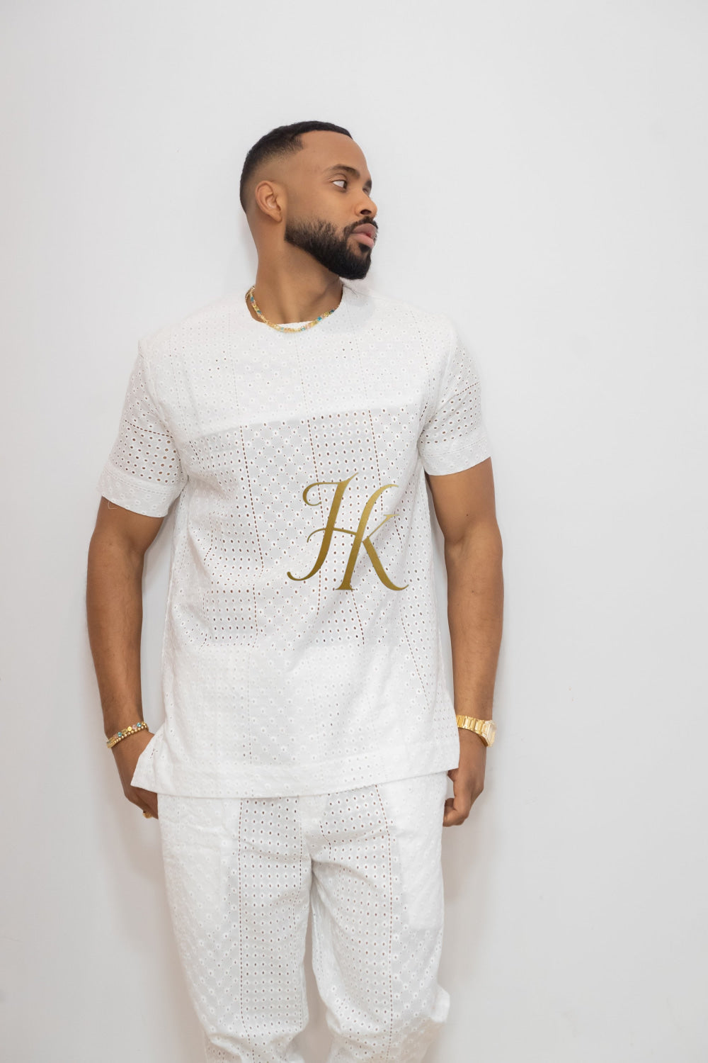 Summer Luxury Men's Lace Two-Piece Clothing: Sophisticated & Versatile Ensemble - kayibstrore