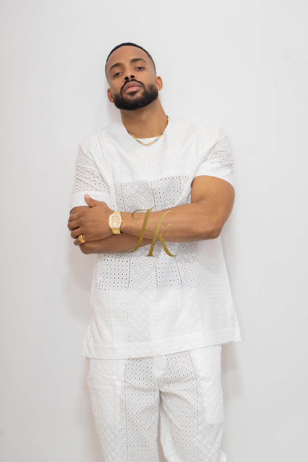 Summer Luxury Men's Lace Two-Piece Clothing: Sophisticated & Versatile Ensemble - kayibstrore