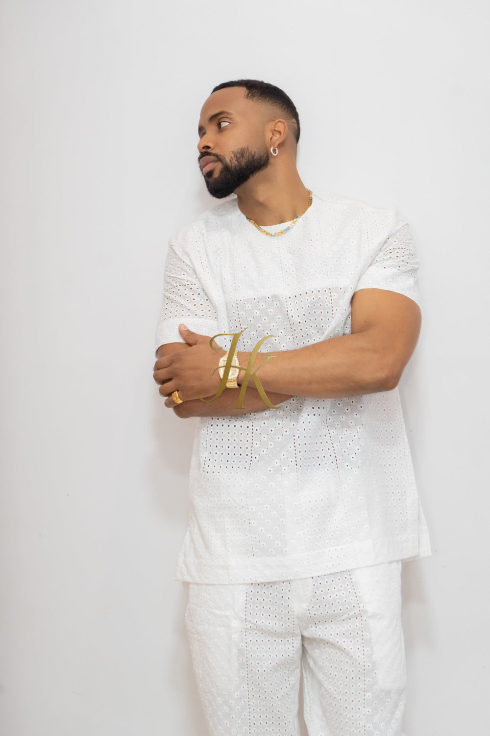 Summer Luxury Men's Lace Two-Piece Clothing: Sophisticated & Versatile Ensemble - kayibstrore