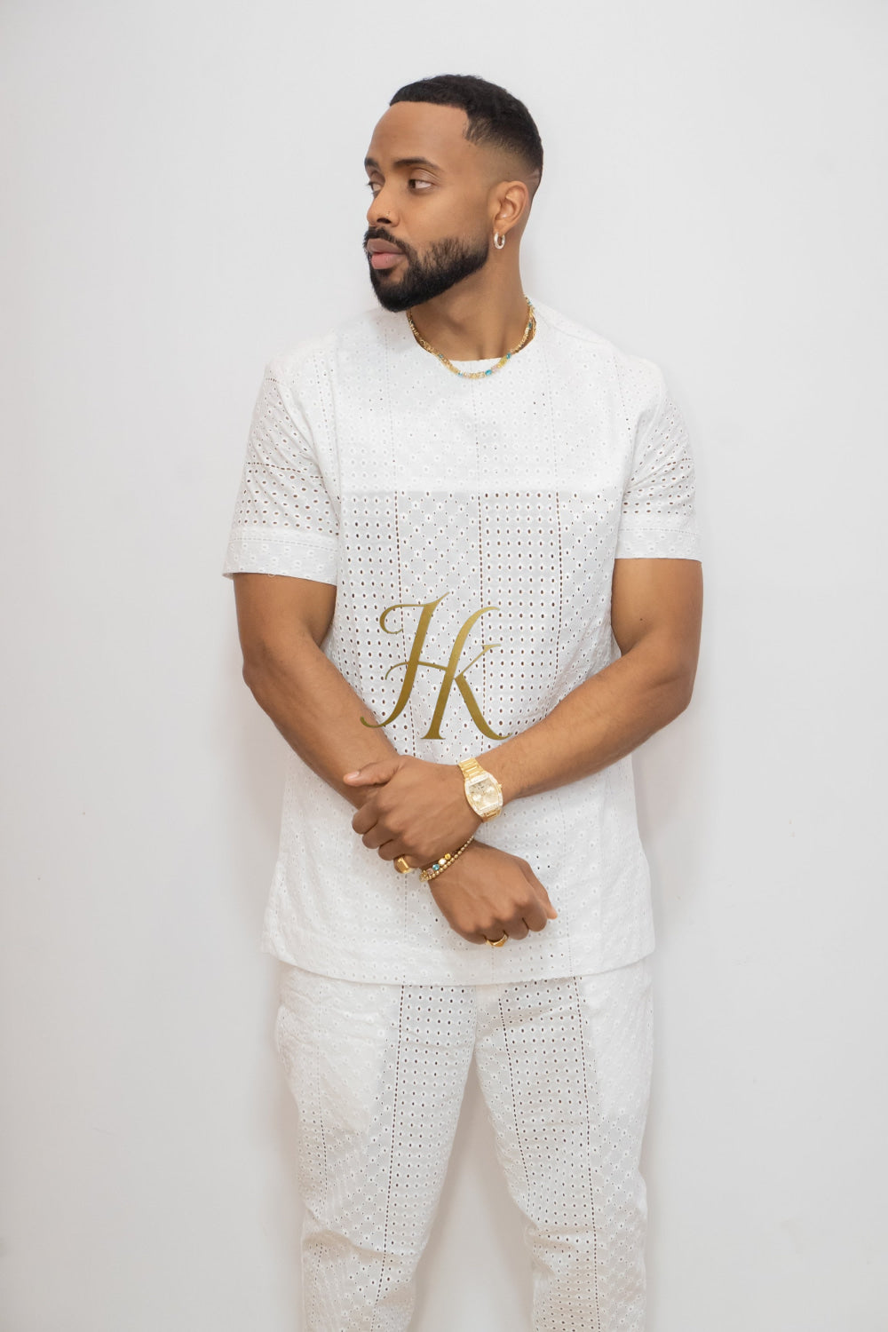 Summer Luxury Men's Lace Two-Piece Clothing: Sophisticated & Versatile Ensemble - kayibstrore