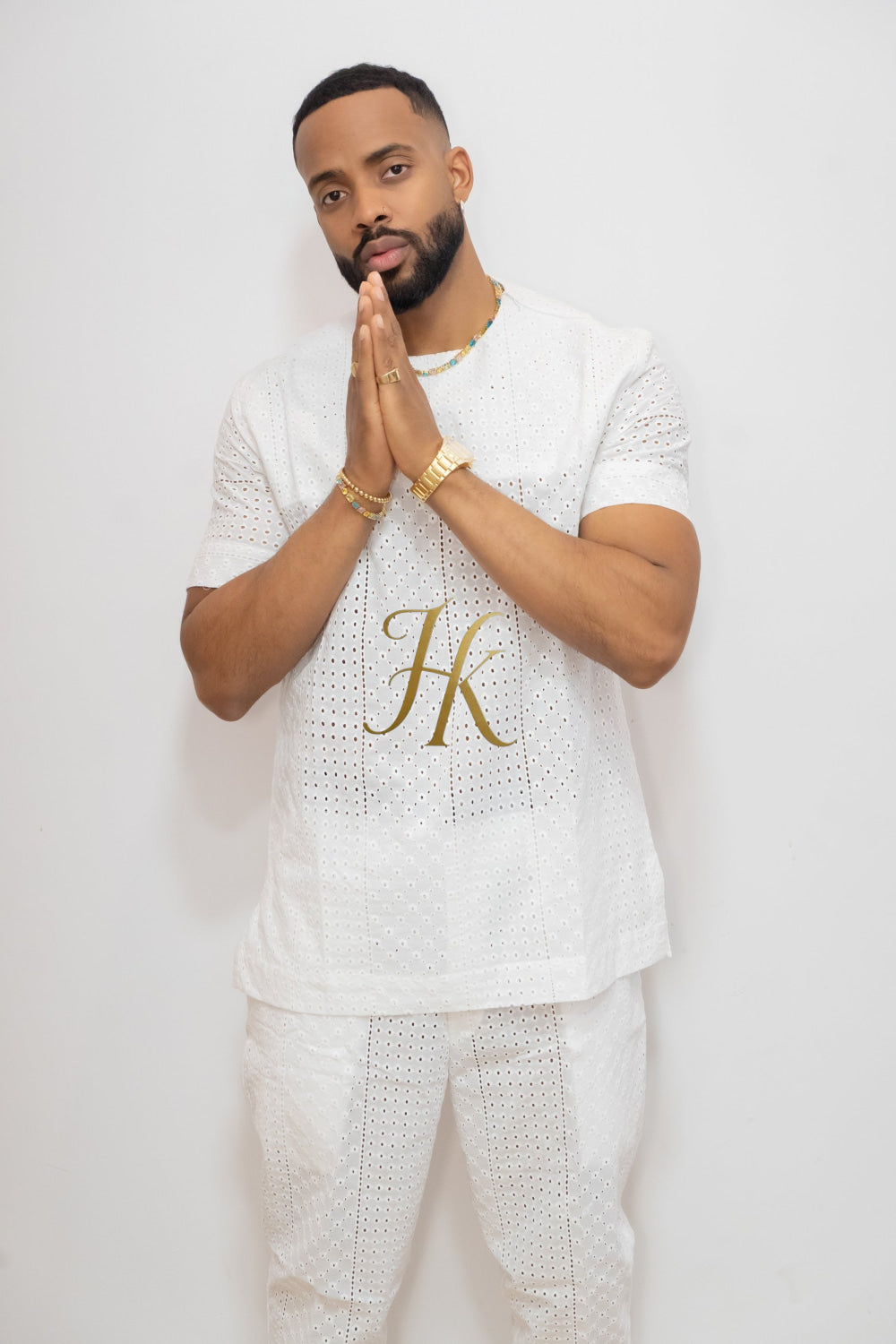Summer Luxury Men's Lace Two-Piece Clothing: Sophisticated & Versatile Ensemble - kayibstrore