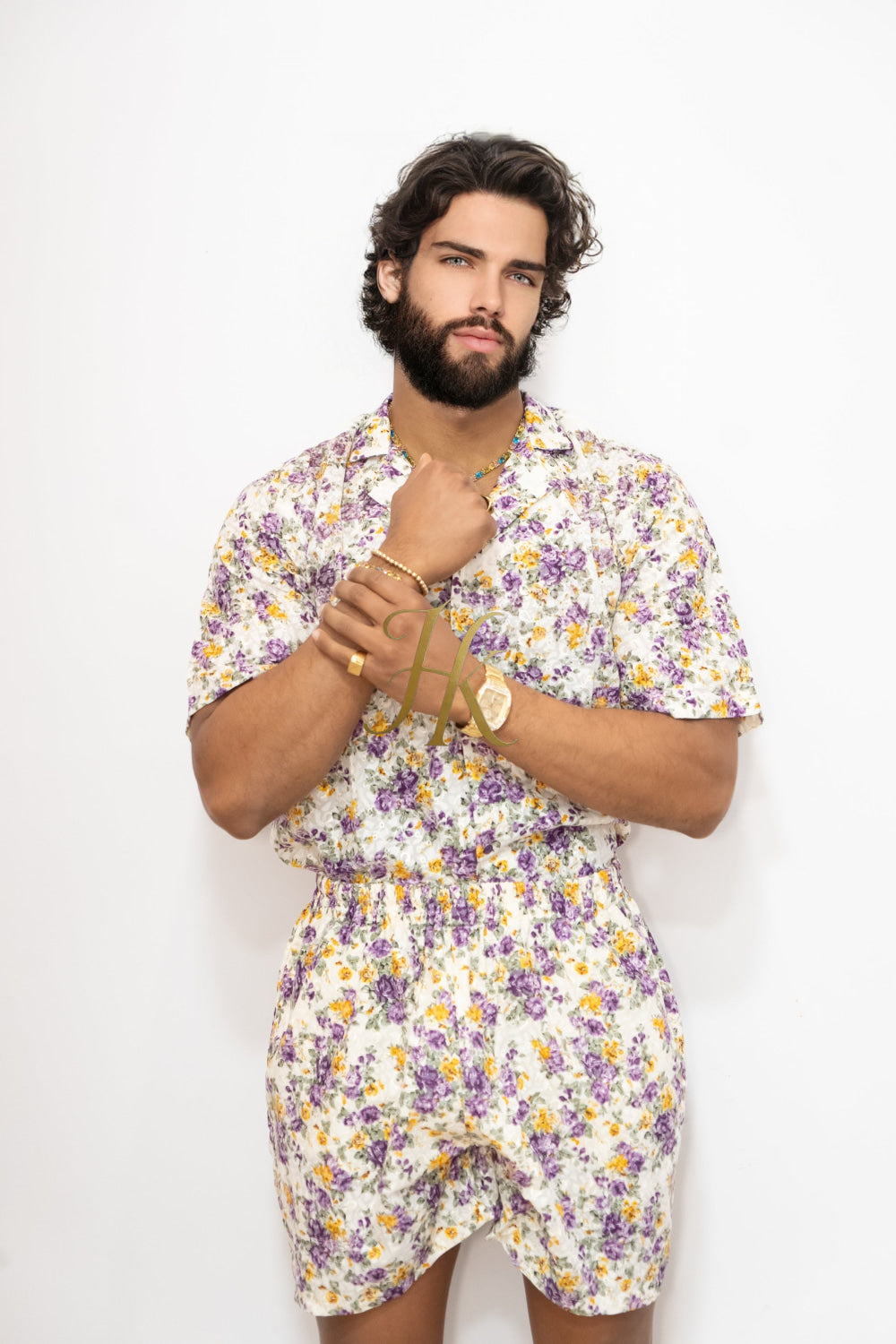 Luxury Flowers Spring/Summer Men's Lace Two-Piece Clothing - kayibstrore