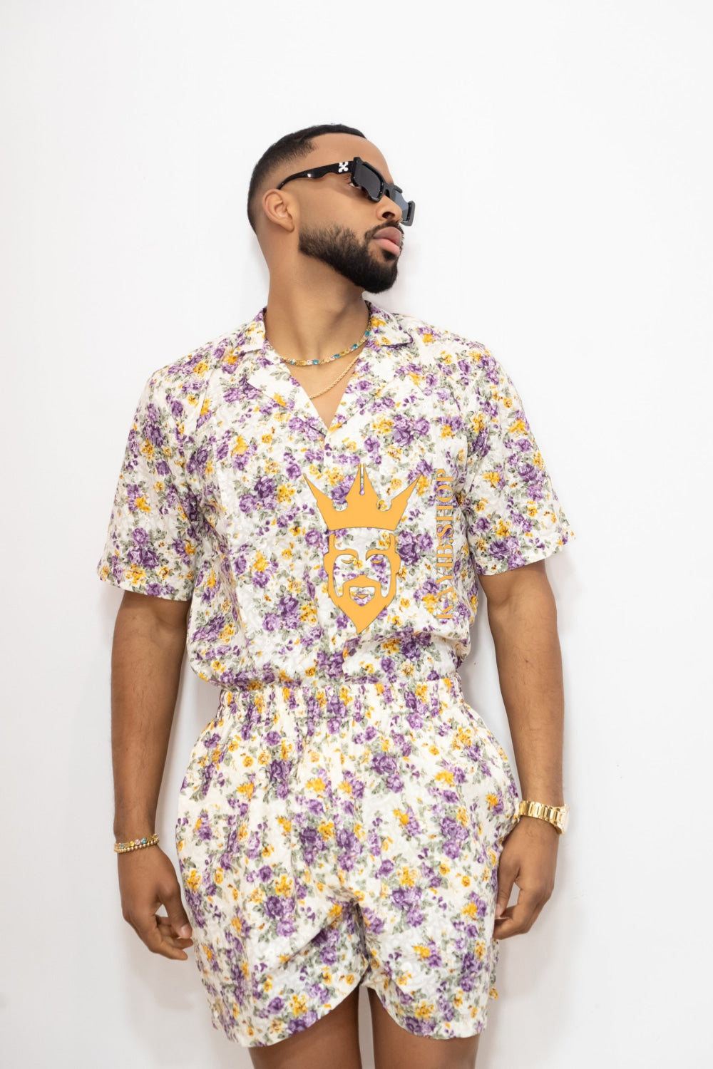Luxury Flowers Spring/Summer Men's Lace Two-Piece Clothing - kayibstrore