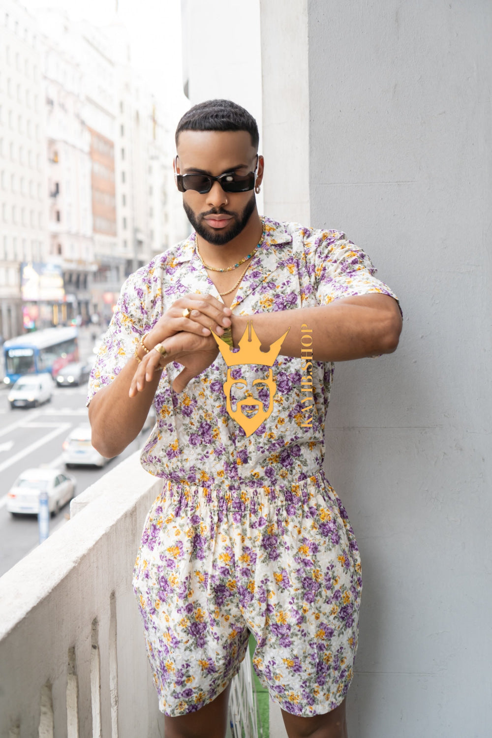 Luxury Flowers Spring/Summer Men's Lace Two-Piece Clothing - kayibstrore