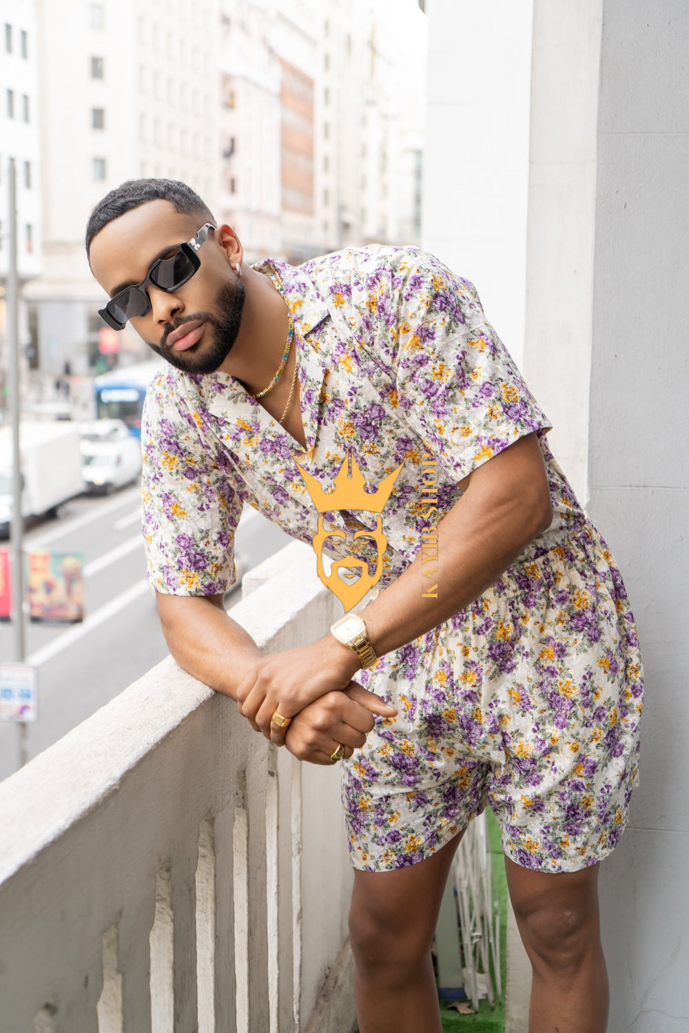 Luxury Flowers Spring/Summer Men's Lace Two-Piece Clothing - kayibstrore